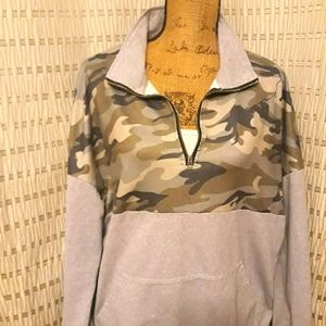 Camo & grey sweatshirt